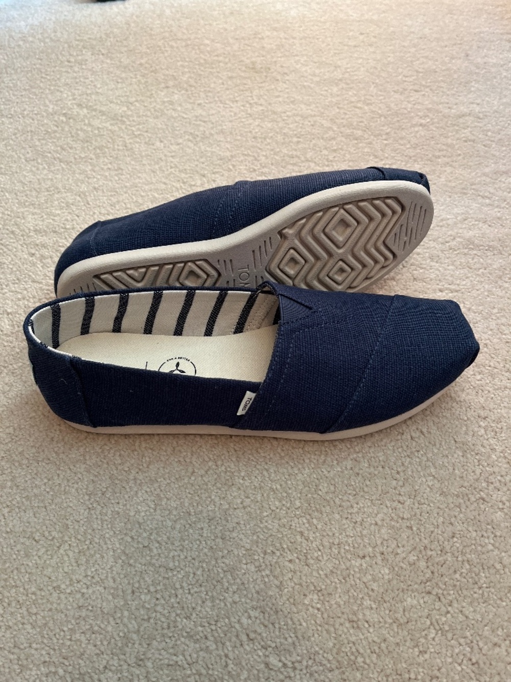 TOMS Navy Blue Women’s 8 Earthwise Flats